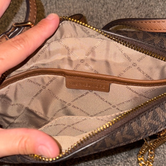 New with Tags!! 
Michael Kors Dark Brown and Gold Chain Crossbody - Picture 3 of 4
